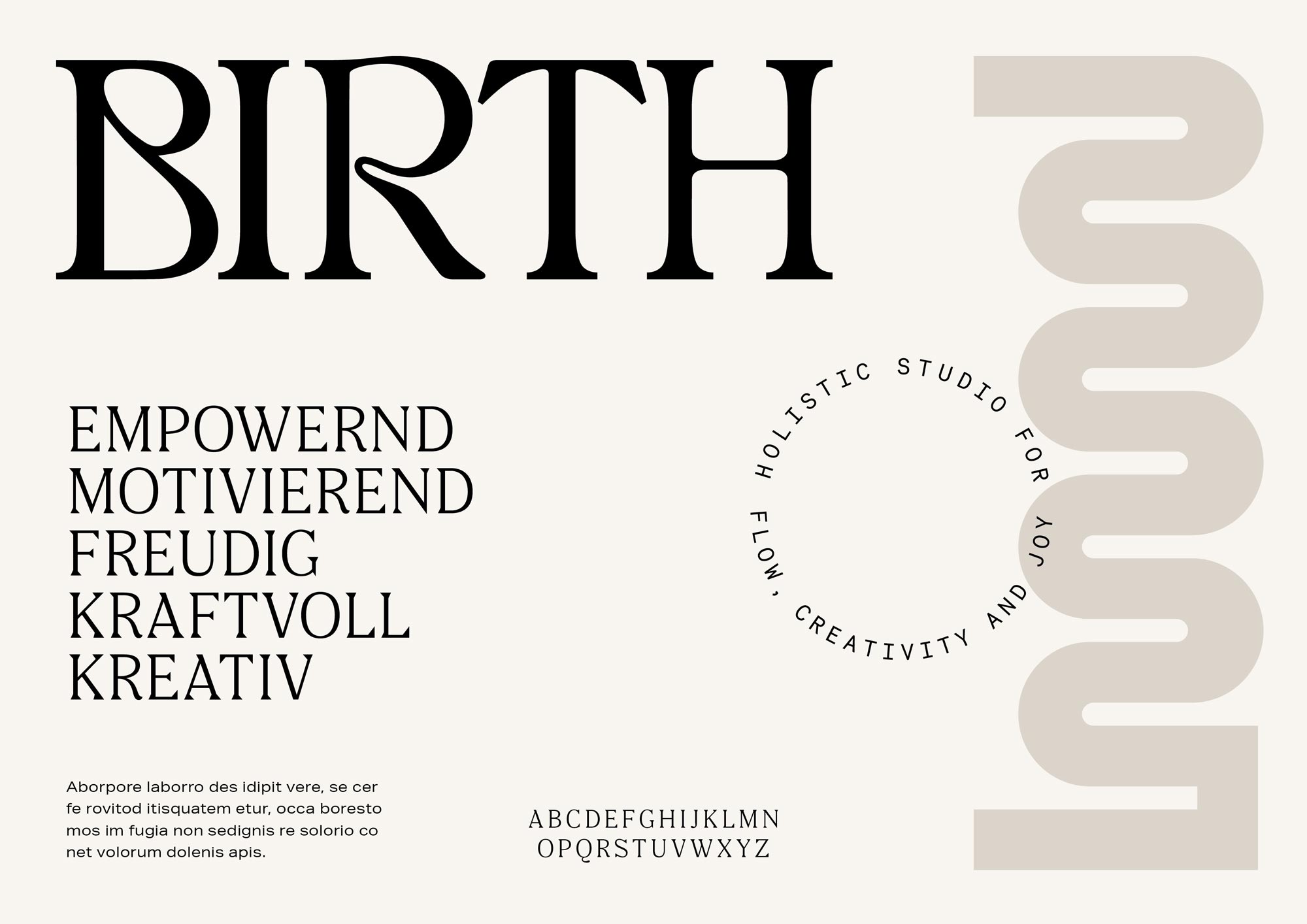 Birth Studios Identity Design – Brand Elements (Fonts, Logos, Graphics)