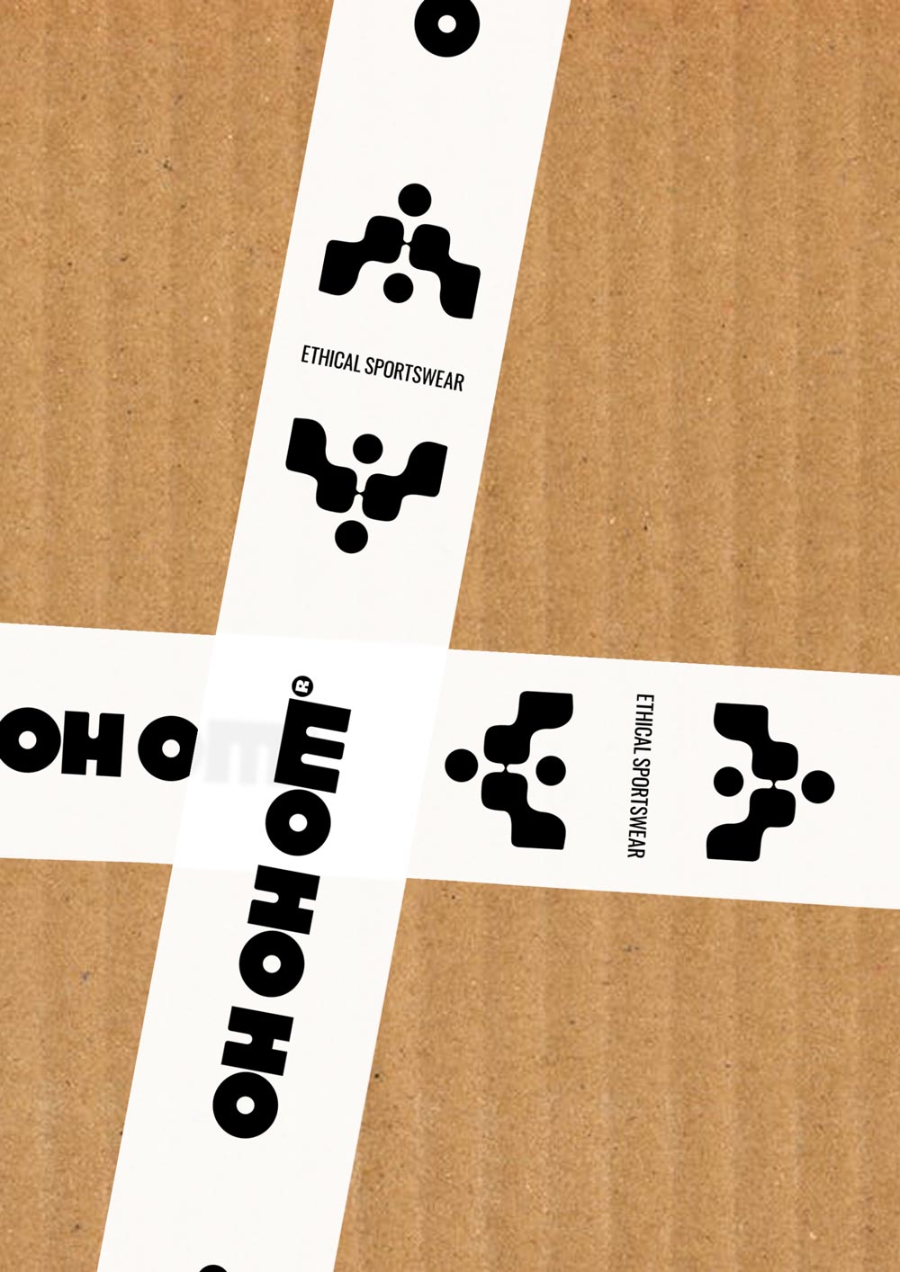 OH OH OM ethical sportswear Corporate Design – Branded Packing Tape