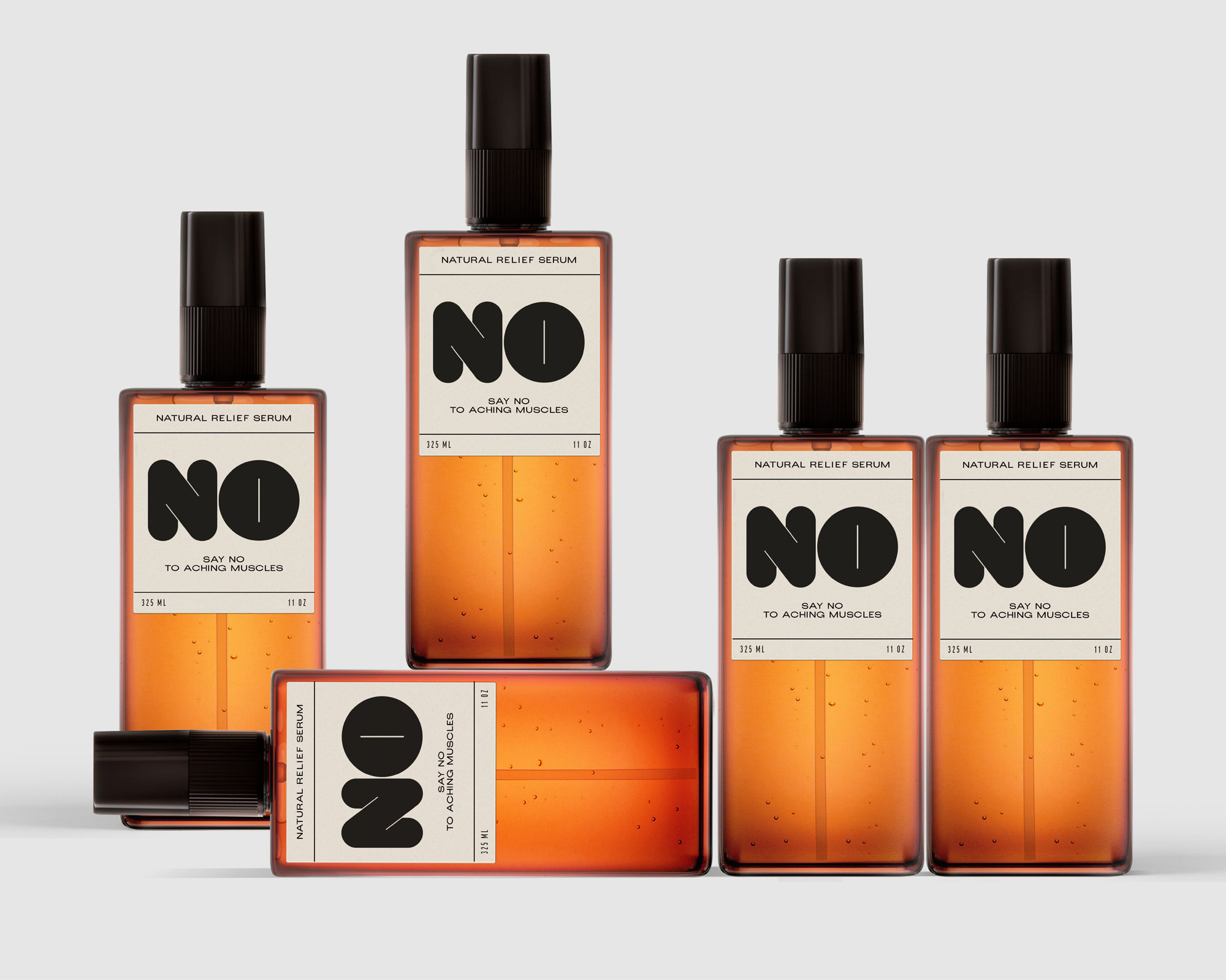 Brand and Packaging Design for NO Cosmetics – Muscle Serum