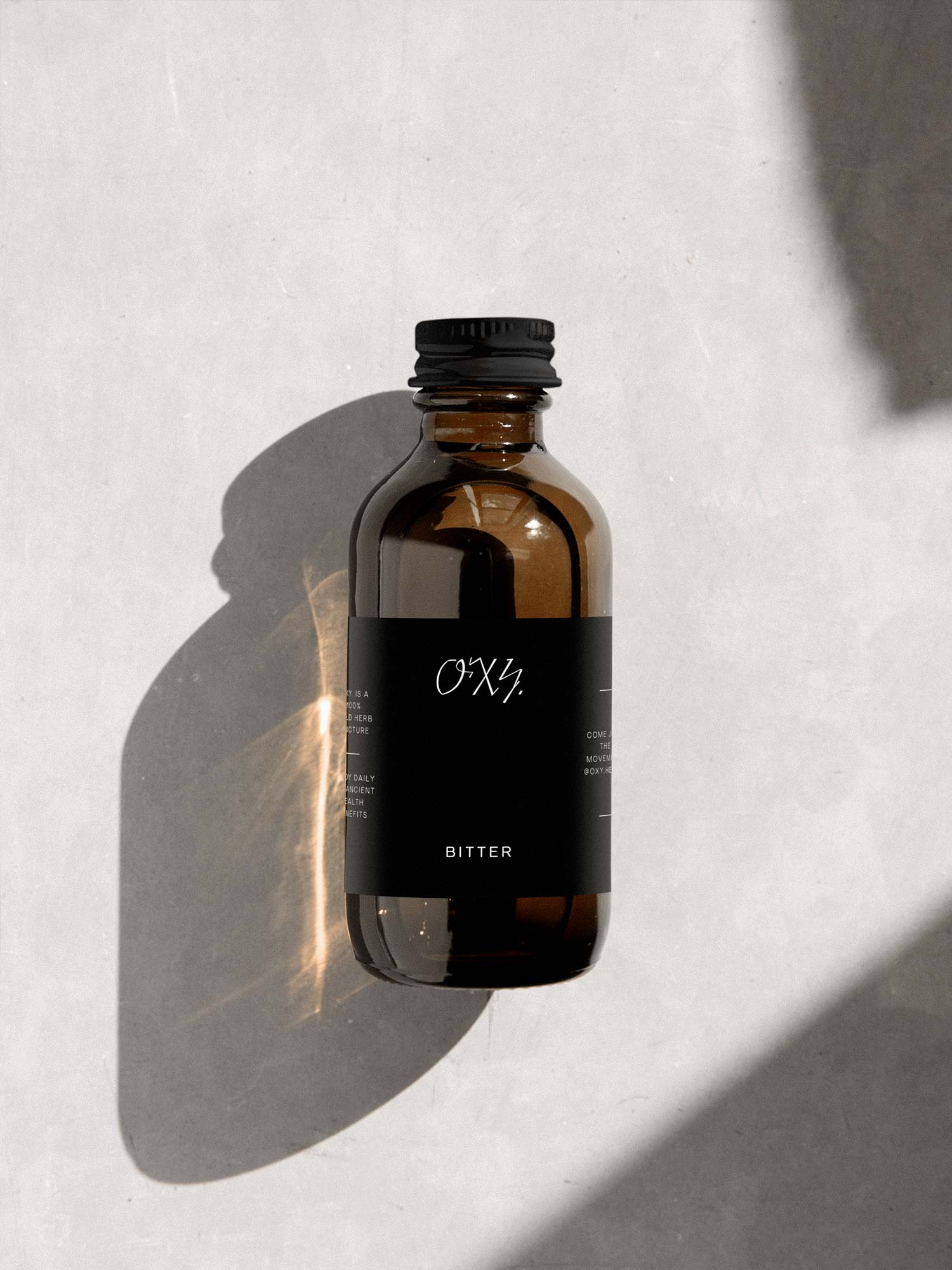 Brand Identity for OXY Oxymels, Minimal Artisanal Beverage Packaging Design