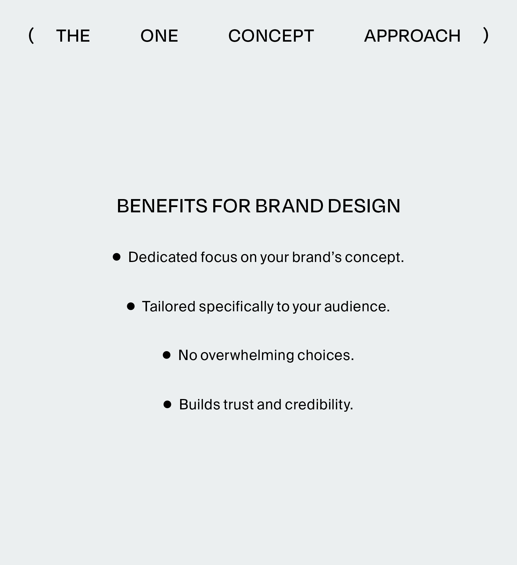 Why We Use the One Concept Approach for Brand Design – The Benefits