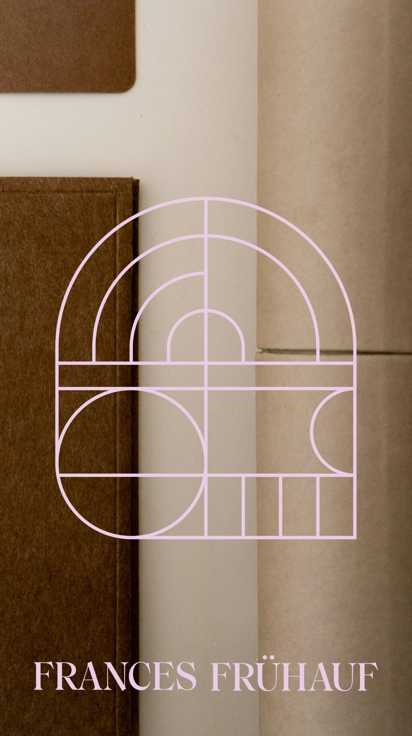 Personal branding design for Frances Frühauf (interior designer and Feng Shui consultant) featuring signet, wordmark, color palette, and visual identity elements