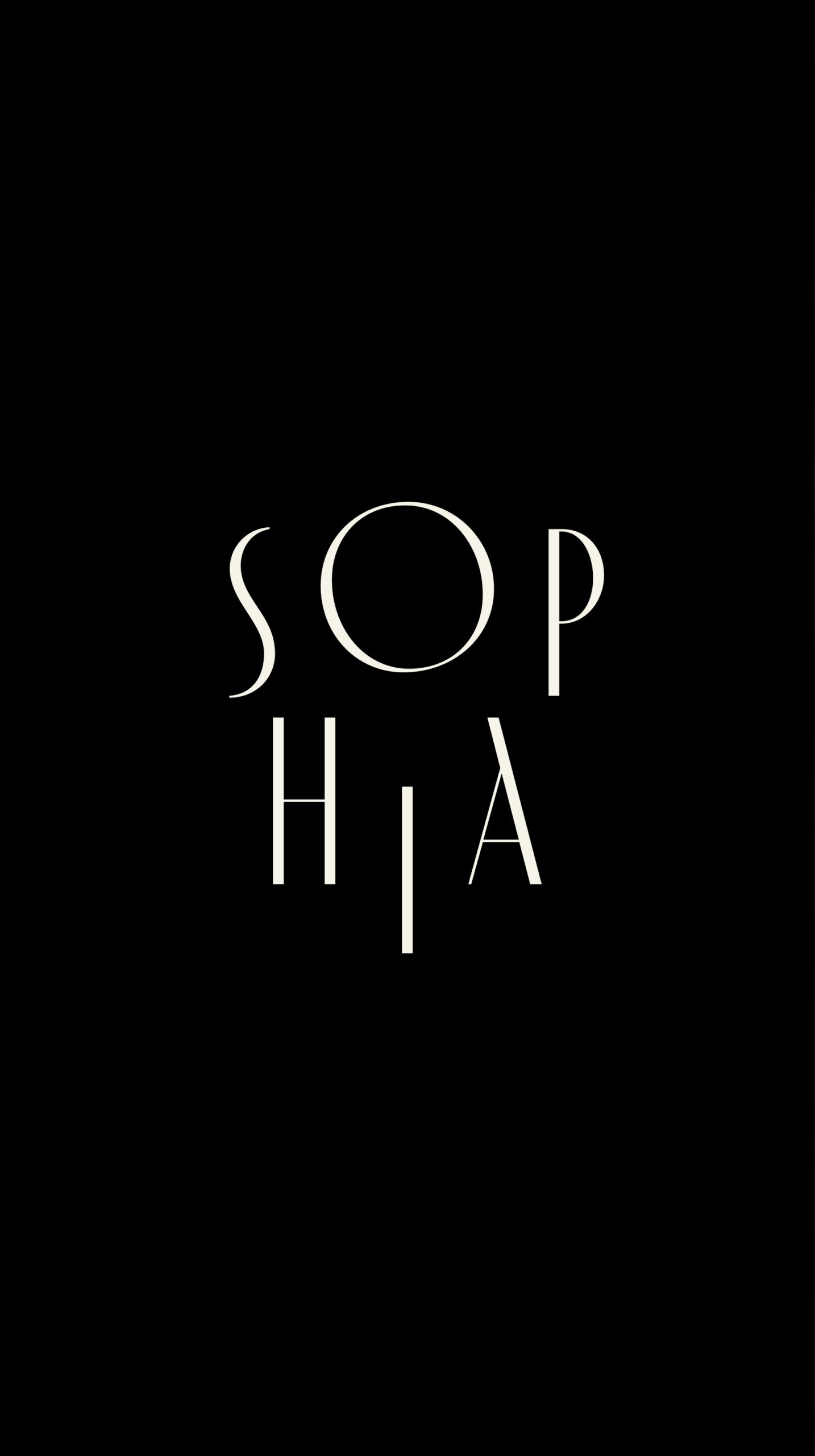 Personal branding design for photographer Sophia Molek featuring wordmark variations, color palette, and visual identity elements