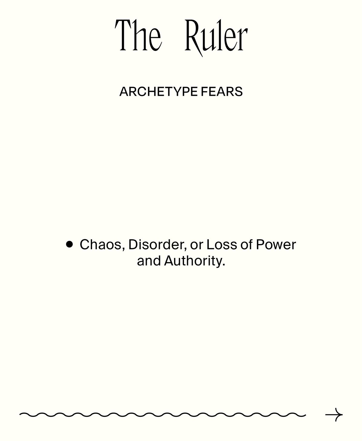 The Ruler Possible Fears