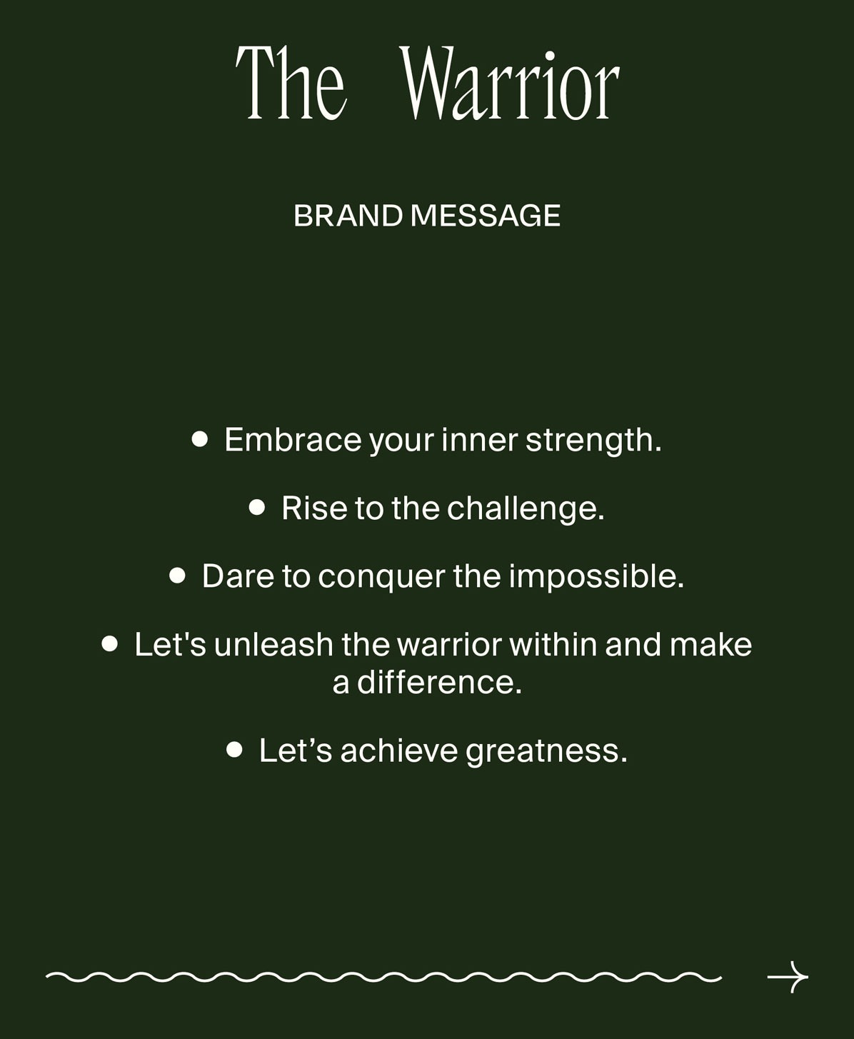 The Warrior Brand Archetype Message