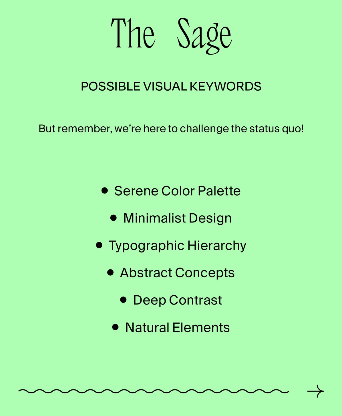 The Sage Visual Keywords for Branding