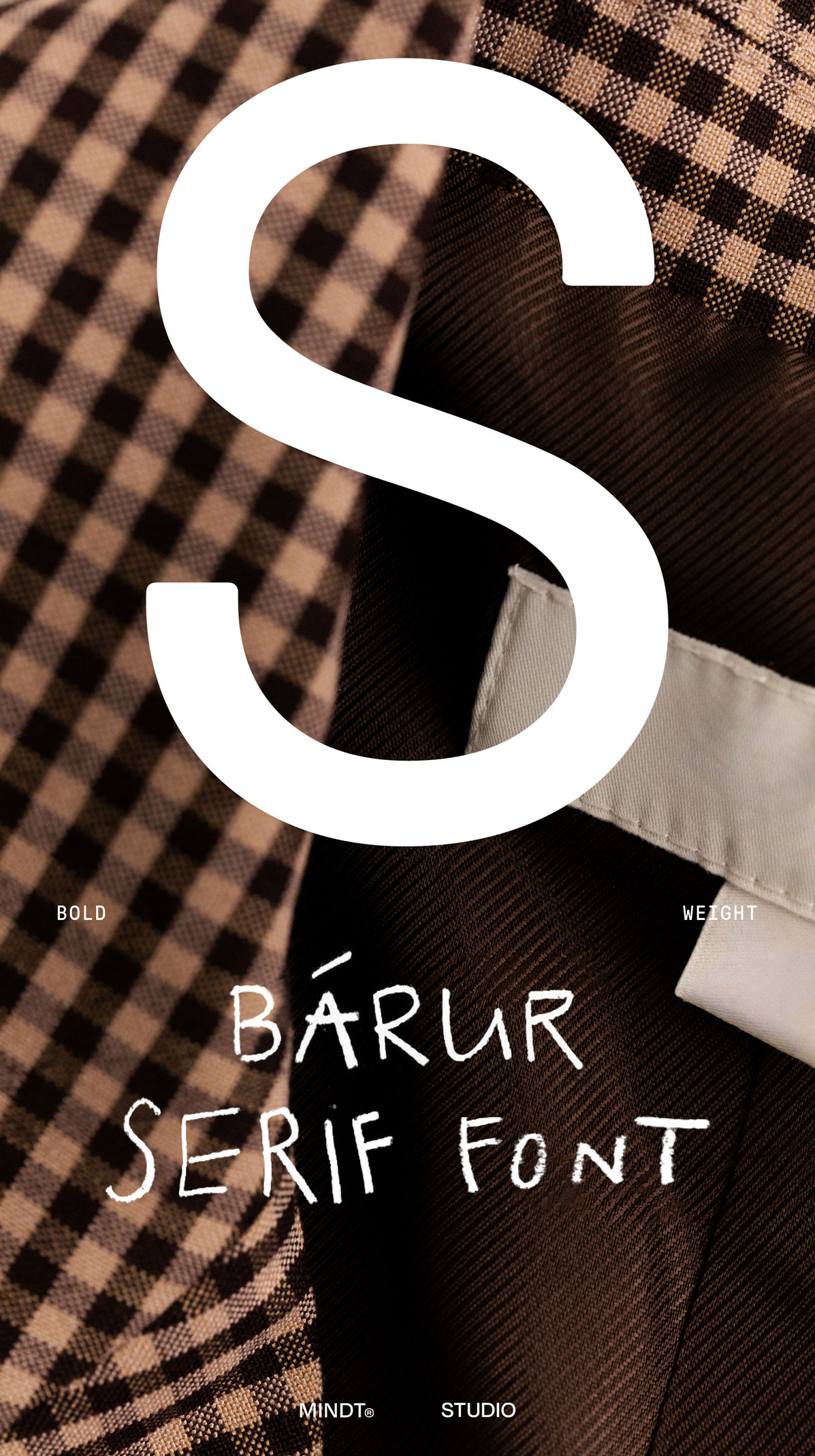 The uppercase S from Bárur Bold used in an expressive visual identity for an ethical fashion brand.